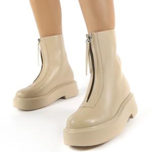 Public Desire Shoes - ZIP through ANKLE CHUNKY BOOTS